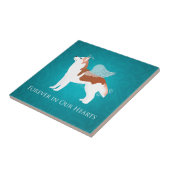 Siberian Husky - Red - Pet Memorial Design Tegeltje (Zijkant)