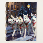Siberian Husky Saison de Fêtes de Noël (Devant)