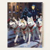 Siberian Husky Saison de Fêtes de Noël (Dos)