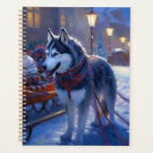 Siberian Husky Saison des Fêtes de Noël (Devant)