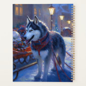 Siberian Husky Saison des Fêtes de Noël (Dos)