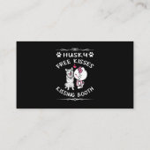 Siberian Husky Santa Kerstbomen Visitekaartje (Achterkant)