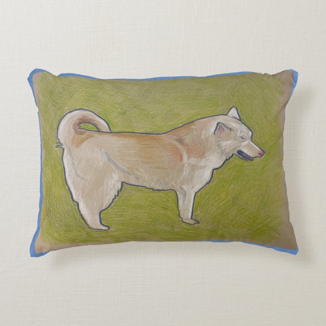 Siberian Husky Sierkussen Accent Kussen (Voorkant)