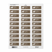 Siberian Husky Silhouette Return Address Labels (Full Sheet)