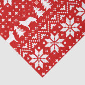 Siberian Husky Silhouettes kerstpatroon Tissuepapier (Detail)