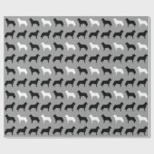 Siberian Husky Silhouettes Pattern Cadeaupapier (Vlak)