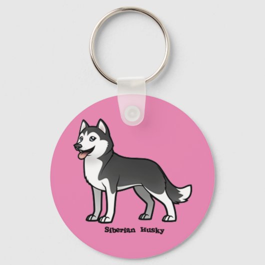 Siberian Husky Sleutelhanger (Voorkant)