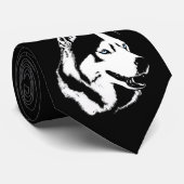 Siberian Husky Stropdassen Stylish Alaskan Malamut (Opgerold)