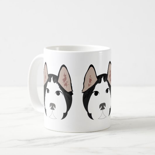 Siberian Husky sur Mug (Devant gauche)