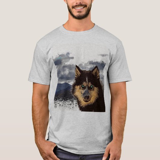 Siberian Husky T-Shirt (Voorkant)