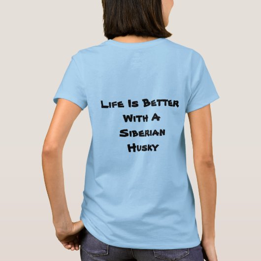 Siberian Husky T-shirt (Achterkant)