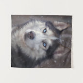 Siberian Husky Wandkleed (Voorkant (horizontaal))