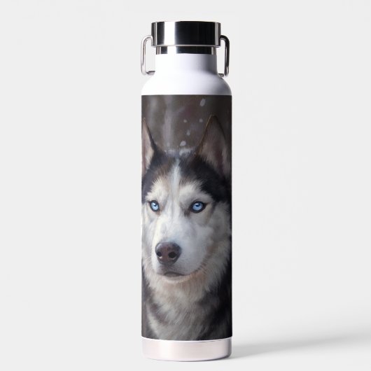 Siberian Husky Waterfles (Voorkant)