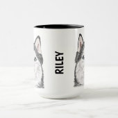 Siberian Husky Waterverf - Gepersonaliseerd insect Mok (Midden)