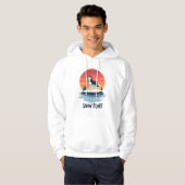 Siberian Husky Winter Sunset Hoodie (Voorkant volledig)