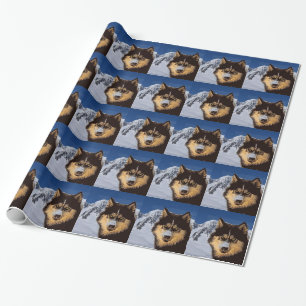 Siberian Husky Wrapping Paper Cadeaupapier