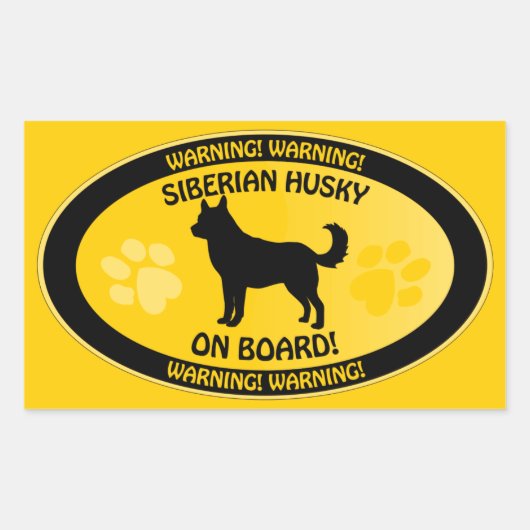 Siberian Husky Xing Rechthoekige Sticker (Voorkant)