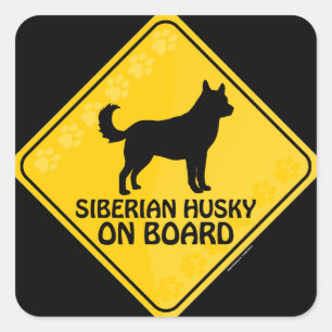 Siberian Husky Xing Vierkante Sticker