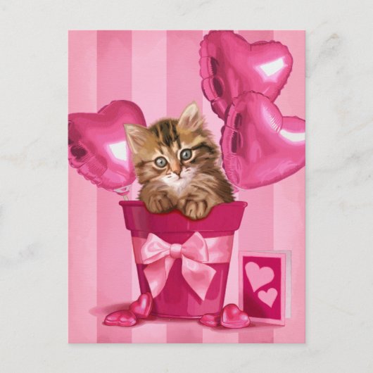 Siberian Kitten Briefkaart (Voorkant)