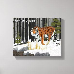 Siberian Tiger Canvas Afdruk