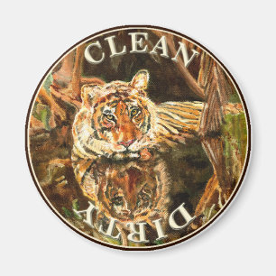 Siberian Tiger Dishwasher Magnet Magneet