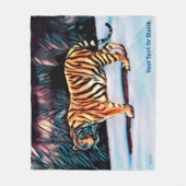 Siberian Tiger Fleece Deken (Voorkant)