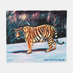 Siberian Tiger Fleece Deken