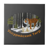 Siberian Tiger Tegeltje (Voorkant)