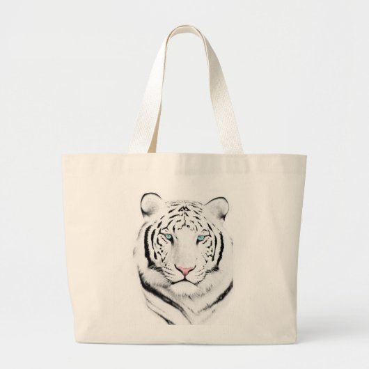 Siberian White Tiger Grote Tote Bag (Voorkant)