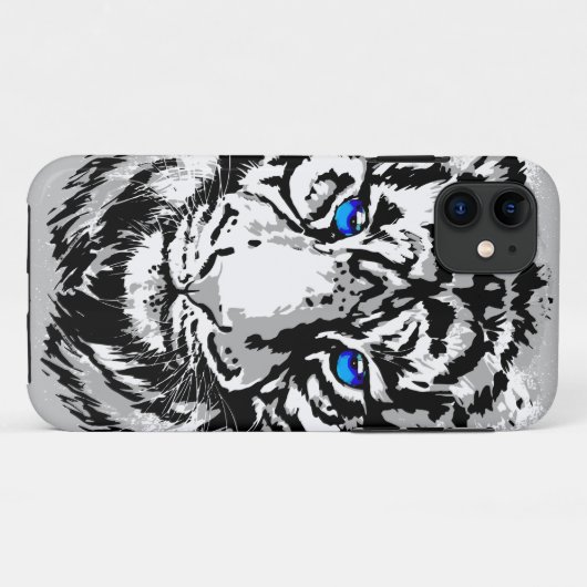 Siberian White Tiger Head - Tiger Blue Case-Mate iPhone Case (Achterkant (horizontaal))