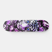 Siberian White Tiger Head - Tiger Skateboard Blue (Horizontaal)