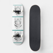Siberian White Tiger Skateboard (Voorkant)