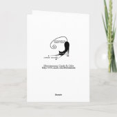 Sibérie Chat Penser de vous carte (Dos)