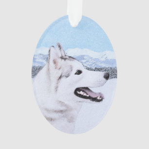 Sibérie Husky (argent et blanc) Peinture Chien Ar