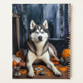 Sibérie Husky Citrouille Halloween effrayant (Dos)