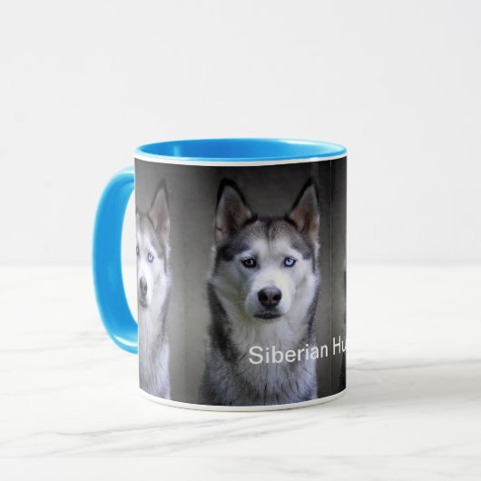 Sibérie Husky Combo Mug (Devant gauche)