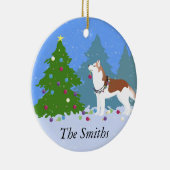 Sibérie Husky Décoration Arbre de Noël -Forêt (Droite)