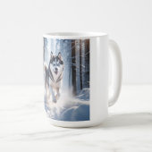 Sibérie Husky Élégant café Mug (Devant droit)