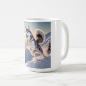 Sibérie Husky Élégant café Mug (Devant droit)