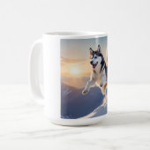 Sibérie Husky Élégant café Mug (Devant gauche)