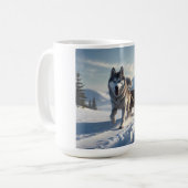 Sibérie Husky Élégant café Mug (Devant gauche)
