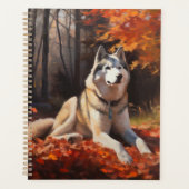 Sibérie Husky en automne Feuilles automne Inspire  (Devant)