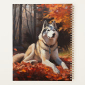 Sibérie Husky en automne Feuilles automne Inspire  (Dos)