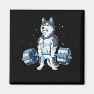 Siberië Husky Weightising Funny Deadlift Mannen Magneet