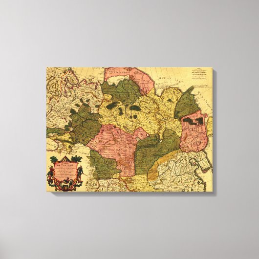 Siberië, RuslandPanoramische Kaart Siberië, Ruslan Canvas Afdruk (Voorkant)