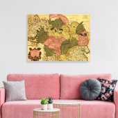 Siberië, RuslandPanoramische Kaart Siberië, Ruslan Canvas Afdruk (Insitu (Woonkamer))