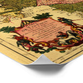 Siberië, RuslandPanoramische Kaart Siberië, Ruslan Poster (Hoek)