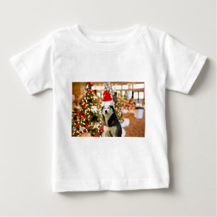 Sibérien Husky Christmas Tree Tshirt Tee - shirt