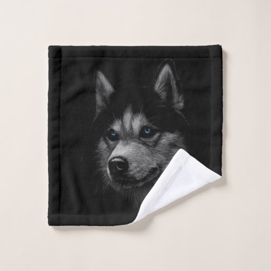 Sibérien Husky Face (Gant de toilette)
