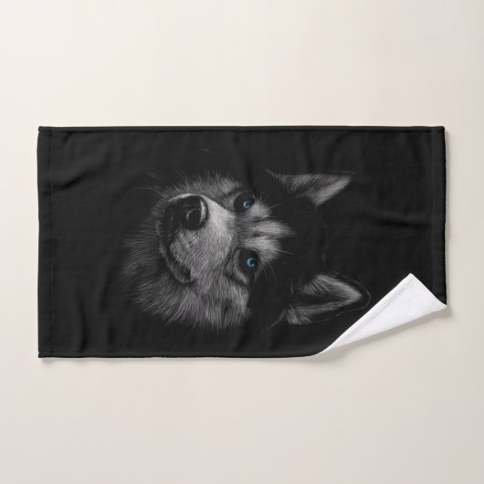 Sibérien Husky Face (Serviette à main)